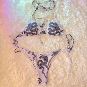 Women's White and Black Bikinis set